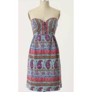 ANTHROPOLOGIE MAPLE SILKEN PATHWAYS  PAISLEY NEON